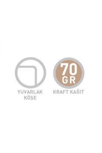 Gıpta Cusătură cu fir blocat Caiet de însemnări cu copertă Kraft 14x20-96yp
