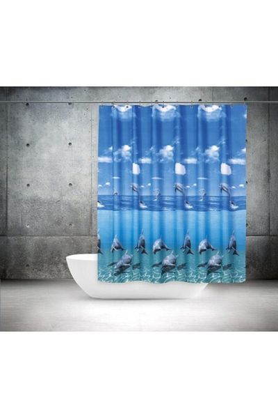 Zethome Perdeau de baie 1x120x200 Perdeau de duș cu o singură aripă cu inel Cadou 8852