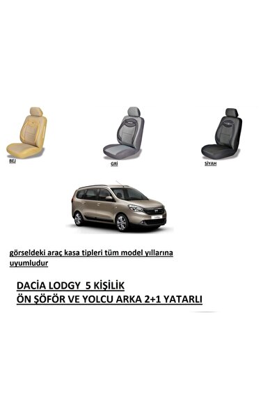 KNB Dacia Lodgy Koltuk Kılıfı 5 Kişilik Milenyum Siyah