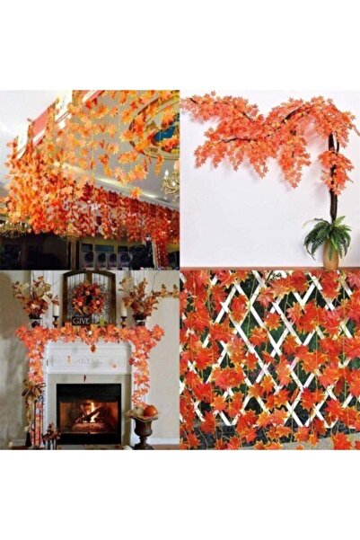 KozmoParti Sonbahar Konseptli Dekoratif Yaprak +3m Günışığı Led Işıklı Sarmaşık Yaprak