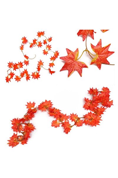 KozmoParti Sonbahar Konseptli Dekoratif Yaprak +3m Günışığı Led Işıklı Sarmaşık Yaprak