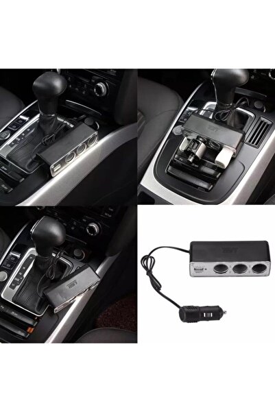 Genel Markalar Tiger Marketing Araba Araç Oto Çakmak Çoklayıcı Çoğaltıcı Soketi Usb Çakmaklık