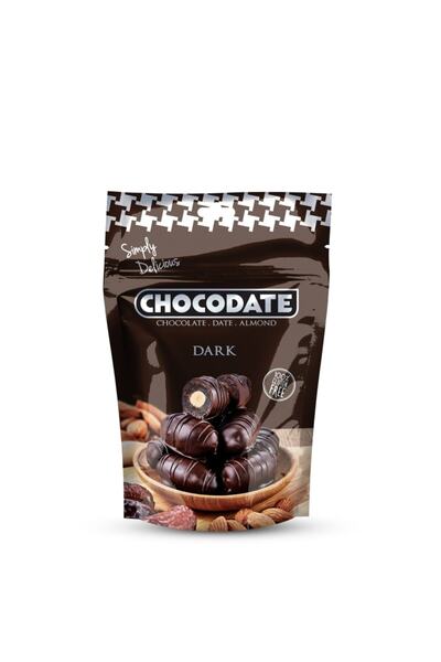 CHOCODATE Bitter Çikolatalı Içi Bademli Hurma 100 Gr. (glutensiz)