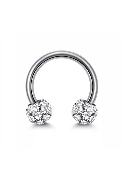 Jaida Moda 316l Cerrahi Çelik 6mm Shambala Taşlı Piercing (tragus-kulak-kıkırdak)