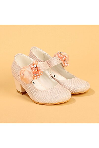 Kiko Kids Kız Çocuk Pembe 4 cm Topuk Babet Ayakkabı