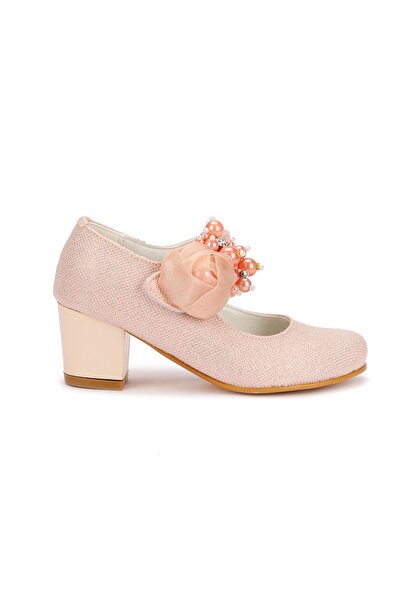 Kiko Kids Kız Çocuk Pembe 4 cm Topuk Babet Ayakkabı