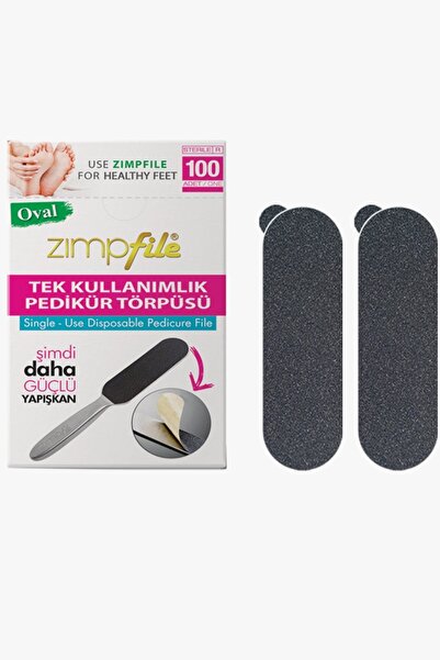 Zimpfile مبرد باديكير بيضاوي للاستعمال مرة واحدة 100 قطعة