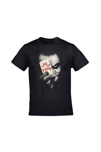Orijin Tekstil Tricou unisex negru cu imprimeu Joker Card