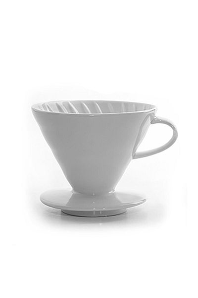 Un Caffe Ceramic Dripper White V60 02 Filter Coffee Brewing Equipment