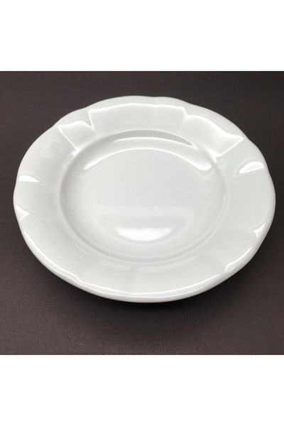 Kütahya Porselen Porcelain Daisy Corrugated Dinner Plate 18 cm 12 Pieces