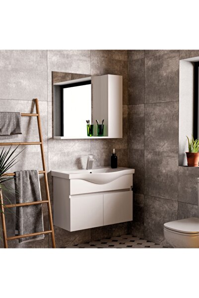 Belinza Viva Beyaz Banyo Dolabı Takımı 80 cm