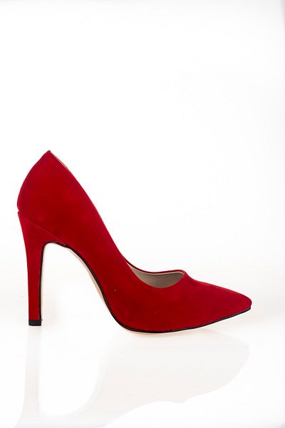 Çnr&Dvs Red Suede Mirrored Stiletto Heeled Women's Classic Shoes 1501cnr