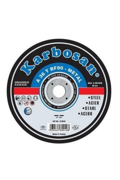 KARBOSAN 6 Adet  230 Metal Kesme Taşı ( A36 T Bf80 Ø 230x3,0 X22.23)