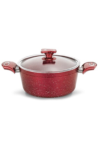 Ulutaş Granit Derin Tencere 22 Cm Kırmızı