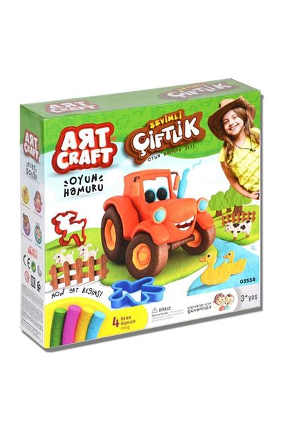 DEDE Art Craft 200 Gr.Cute Farm Play Dough Set