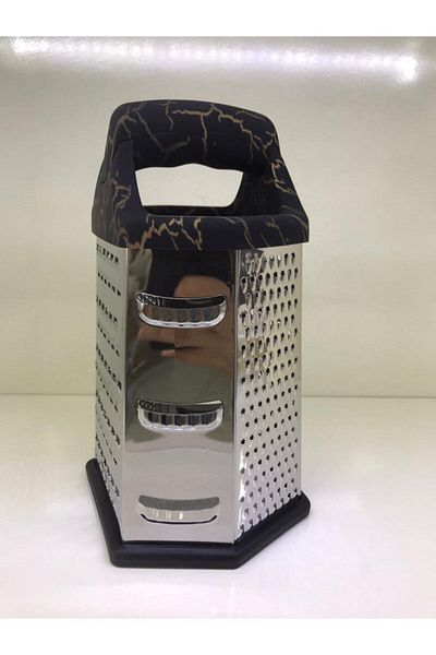 Penguen Black Marble Pattern 22x11.5 Cm Stainless Steel Hexagon Grater