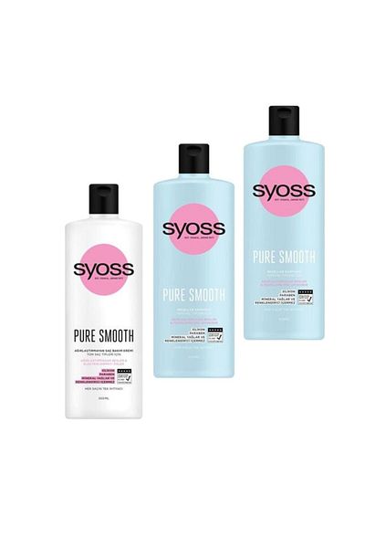 Syoss Smonth Pure Shampoo and Conditioner - 500ml Set of 3