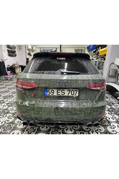 Genel Markalar Audi A3 S3 Difüzör Flap 6 Parça Plastik Mat Siyah