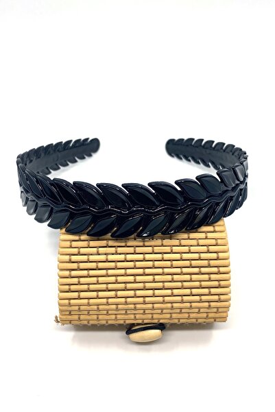 Tahtakaledeyim Women's Plastic Hair Crown Ivy Model Black Color