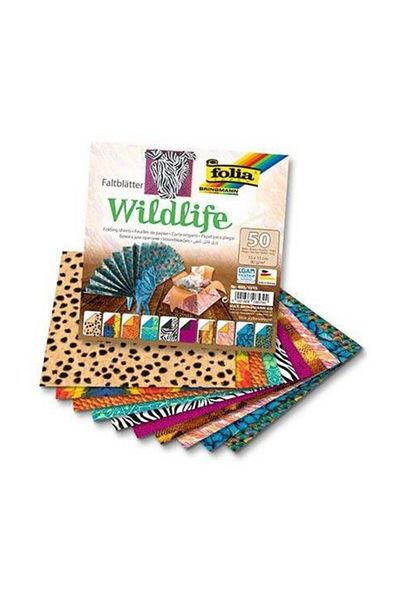 Folia Origami Wildlife 15x15 Cm 50 Patterns