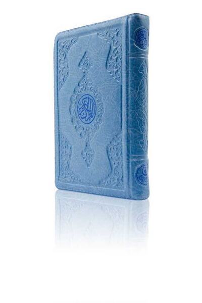 Hayrat Neşriyat Kuranı Kerim Fermuarlı Kılıflı Mavi Renk - Büyük Cep Boy