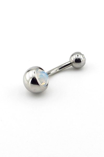 Solfera Ice Color Stone Banana Belly Steel Piercing P464
