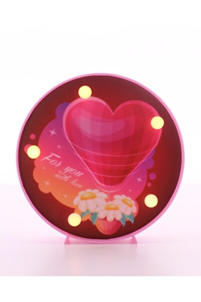 Deco Elit Dekoratif 3d Led Lamba Kalp Temalı Led Lamba