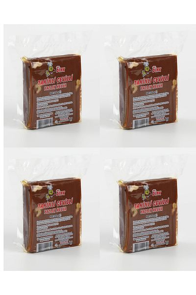 DİNK GIDA 250 Gr. Halva Summer Cocoa - 4 Packs with Tahini and Walnut