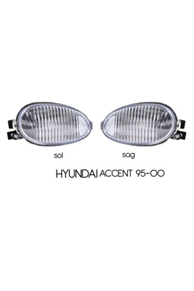 ŞüsCarOto Hyundai Accent Yumurta Kasa 95-00 Sis Lambası Takımı Beyaz 2 Adet