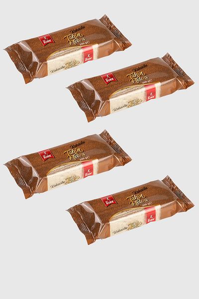 DİNK GIDA Tahini Halva with Cocoa 200 Gr. 4 Pack