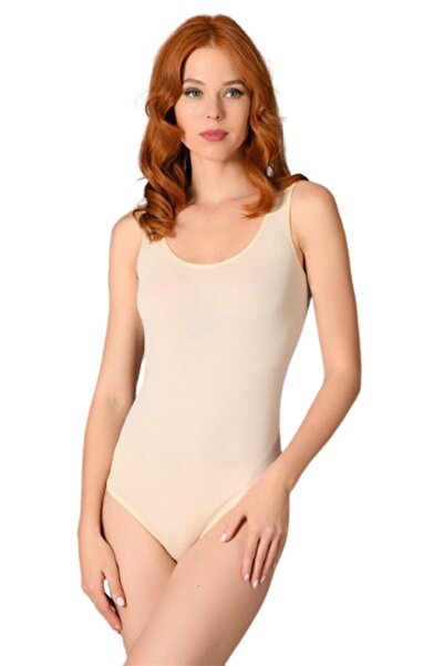 NBB 3 Adet Kalın Askılı Kadın Çıtçıtlı Body Ten 2940t