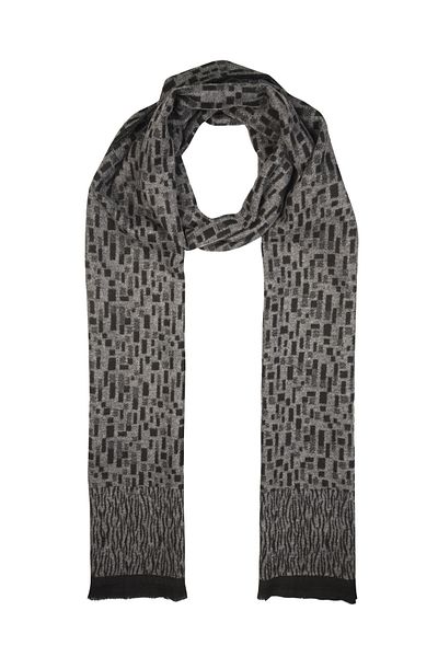 Esgue Men's Dark Gray Viscose Scarf