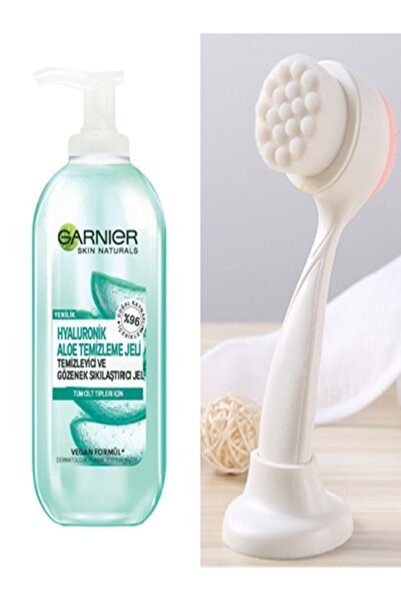 Garnier Hyaluronik Aloe Temizleme Jeli 200 ml Ve Cilt Temizleme Fırçası Muhteşem Set