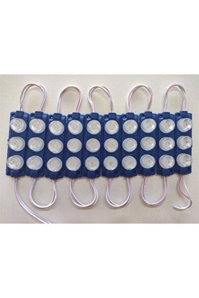 REPLAX Carub Camlı Parmak Led Lamba Mavi 24 Volt Su Geçirmez 10,lu 3m Bantlı Kesilebilir Br0409936