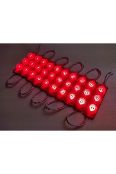 REPLAX Carub Camlı Parmak Led Lamba Kırmızı 12 Volt Su Geçirmez 10,lu 3m Bantlı Kesilebilir Br0409930