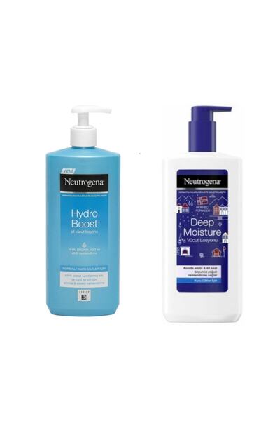 Neutrogena Hydro Boost Jel Vücüt Losyonu 400 Ml + Deep Moisture Vücut Losyonu 400 Ml