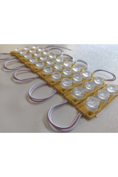 REPLAX Carub Camlı Parmak Led Lamba Sarı 12 Volt Su Geçirmez 10,lu 3m Bantlı Kesilebilir Br0409938