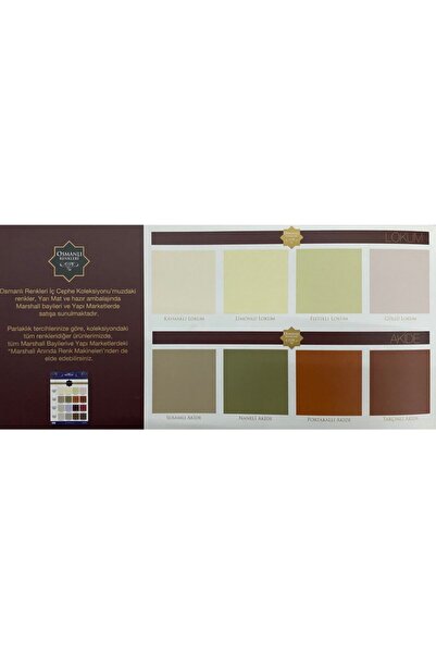 Marshall Osmanlı Renkleri Silikonlu Iç Cephe Boyası 250 Gr, 125ml Limonlu Lokum Rengi