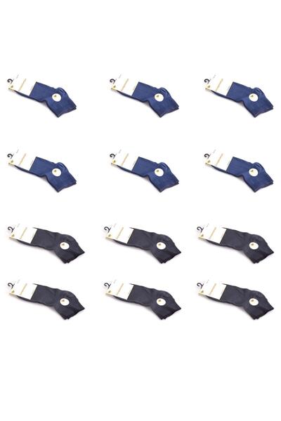 çorapmanya 12 Çift Modal Çok Renkli-5 Erkek Patik Çorap Bilek Boy