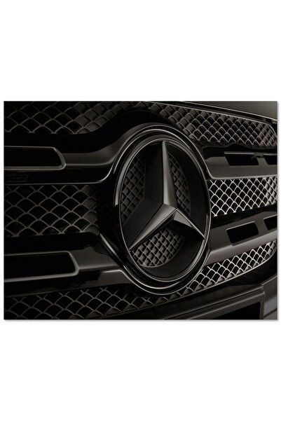 Cakatablo Ahşap Tablo Mercedes Benz Logo Karanlık Mod (25x35 Cm Boyut)
