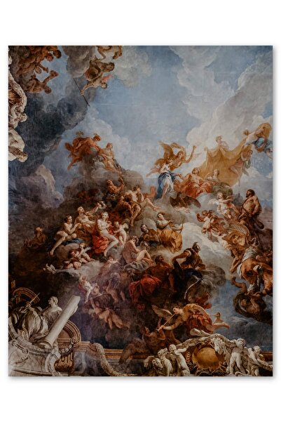 Cakatablo Ahşap Tablo Rönesans Melekler Yağlıboya (50x70 Cm Boyut)