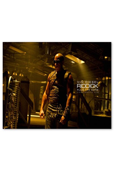 Cakatablo Ahşap Tablo Riddick Vin Diesel Görseli (50x70 Cm Boyut)