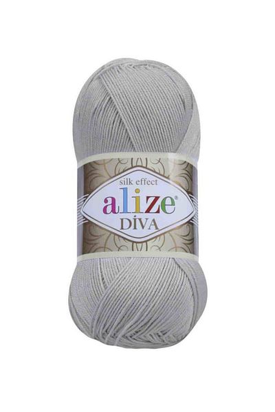 Alize Diva Gray Knitting Thread 355 Hand Printed