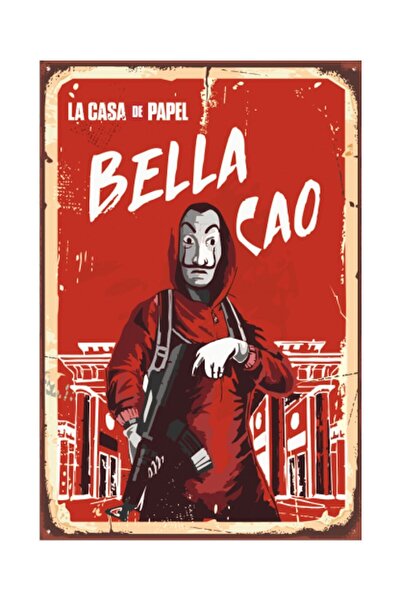 Hayal Poster La Casa De Papel Retro Vintage Ahşap Poster 2030029