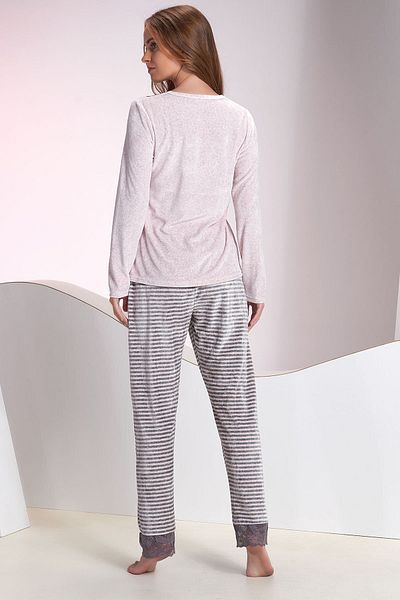 Sevim Set de pijamale din catifea pentru femei