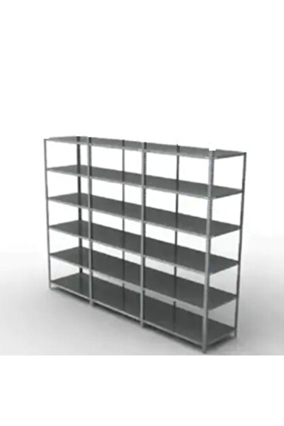 Mekoraf 31 X 93 2 Metre 6 Katlı 3 Ünite Raf Sistemi