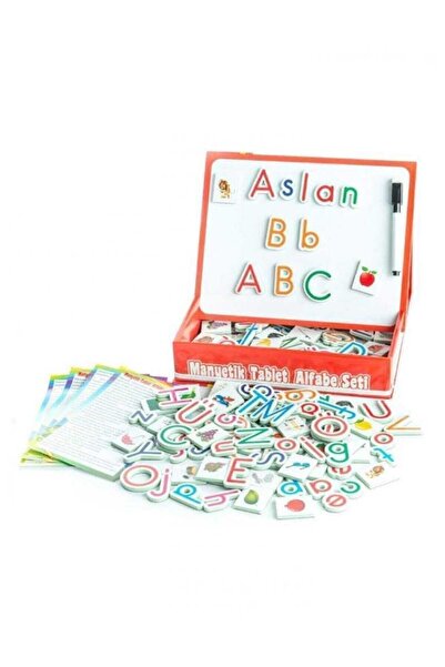 DZC KUZENLER AVM Diytoy Ayaklı Manyetik Tablet Alfabe Eğitim Seti Buzdolabı M...