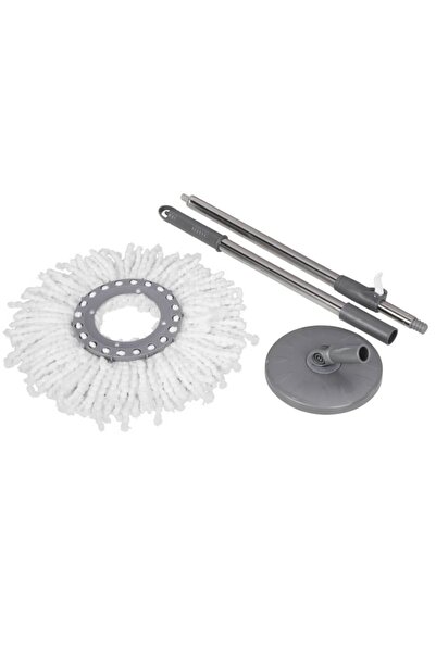 Zambak Tüm Spin Döner Temizlik Seti Kovalarına Uyumlu Yedek Sap + Mikrofiber Mop