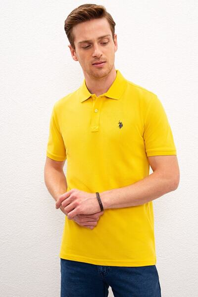 U.S. Polo Assn. Tricou galben pentru bărbați