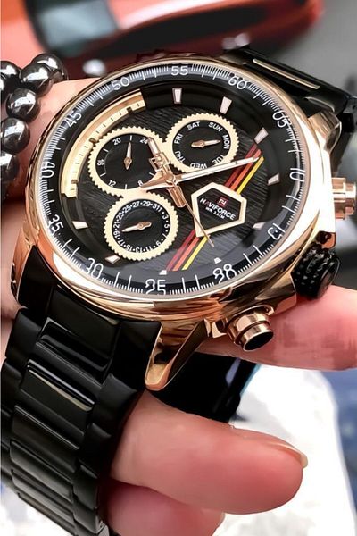 Naviforce Men's Wristwatch with Active Goggle, Sports and Stylish Use